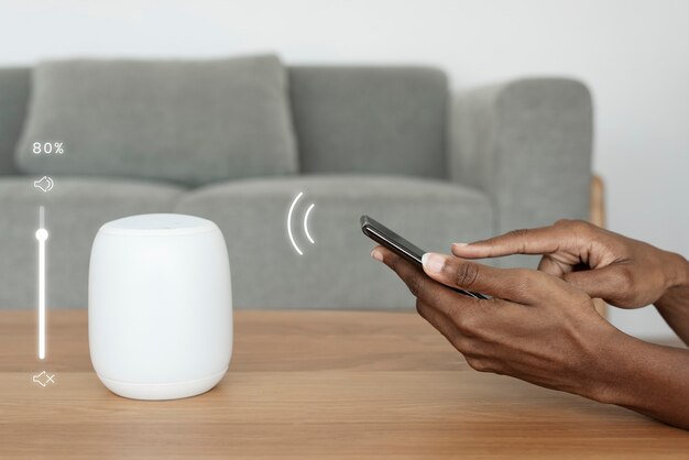 telephone-connecte-haut-parleur-intelligen